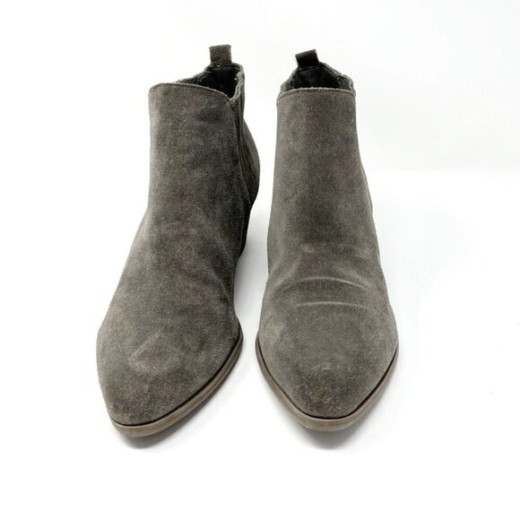 Crown Vintage Boots Womens 9 Grey Cvleio Suede Leather Upper Bootie Western Boho - Picture 5 of 16